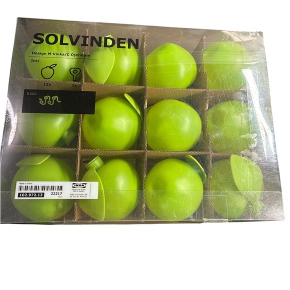 IKEA Solvinden Green Apple 12 Light Covers Cute Kitschy new in box READ